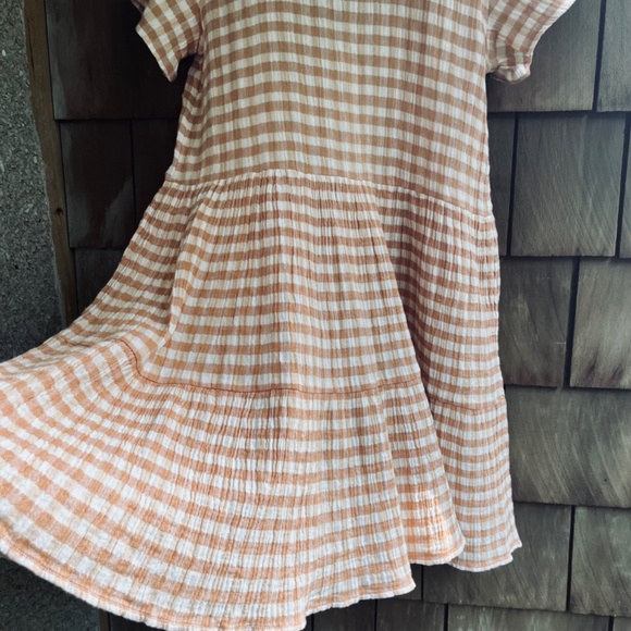 Rip Curl Women's Orange Gingham Mini Dress - Picture 14 of 16